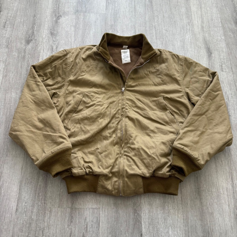 ATF Co WWII 1942 Pattern Winter Combat Tanker Jacket Khaki Large Talon 55-j-110
